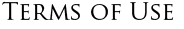 Terms of Use